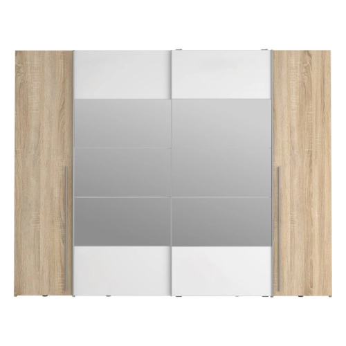 Szafa ubraniowa 270 cm kolor Dąb Sonoma / Dąb Sonoma / Biały